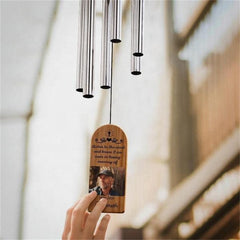 Personalized Memorial Wind Chimes – Custom Engraved Remembrance Gift with Photo & Name
