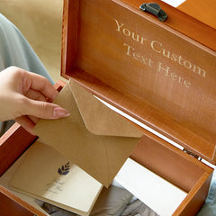 Personalized Wooden Keepsake Box – Custom Wedding Card Box for Memories & Gifts