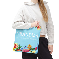 Personalized Mom & Grandma Tote Bag or Cosmetic Pouch – Custom Gift with Kids' Names