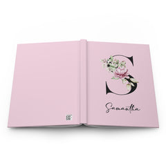Personalized Floral Hardcover or Spiral Journal – Custom Wildflower Notebook with Initial & Name