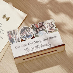 Personalized Home Wooden Plaque – Custom Photo Engraved Sign, Housewarming Gift & Home Décor
