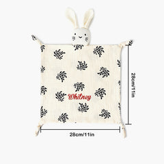 Personalized Baby Soothe Towel Bib & Soft Sleeping Doll – Custom Embroidered Name Gift for Newborns