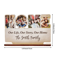 Personalized Home Wooden Plaque – Custom Photo Engraved Sign, Housewarming Gift & Home Décor