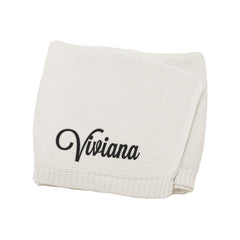 Personalized Baby Blanket with Embroidered Name – Soft Knit Stroller Blanket | Newborn Gift & Keepsake