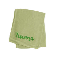 Personalized Baby Blanket with Embroidered Name – Soft Knit Stroller Blanket | Newborn Gift & Keepsake