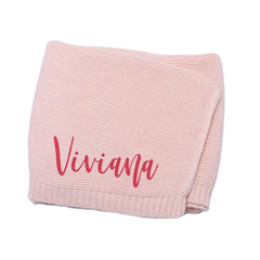 Personalized Baby Blanket with Embroidered Name – Soft Knit Stroller Blanket | Newborn Gift & Keepsake