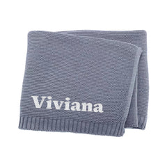 Personalized Baby Blanket with Embroidered Name – Soft Knit Stroller Blanket | Newborn Gift & Keepsake