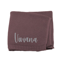 Personalized Baby Blanket with Embroidered Name – Soft Knit Stroller Blanket | Newborn Gift & Keepsake