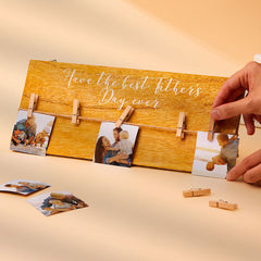 Personalized Photo Display Board – Custom Picture Hanging Wall Decor for Home, Bedroom, Office & Gifts