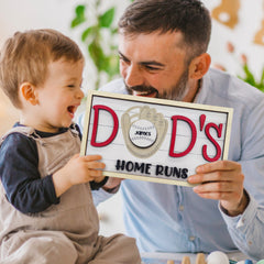 Personalized Baseball Wooden Name Sign – Custom Engraved Gift for Dad, Grandpa, Coach & Baseball Fans