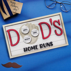 Personalized Baseball Wooden Name Sign – Custom Engraved Gift for Dad, Grandpa, Coach & Baseball Fans