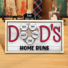 Personalized Baseball Wooden Name Sign – Custom Engraved Gift for Dad, Grandpa, Coach & Baseball Fans