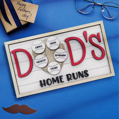 Personalized Baseball Wooden Name Sign – Custom Engraved Gift for Dad, Grandpa, Coach & Baseball Fans