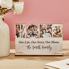 Personalized Home Wooden Plaque – Custom Photo Engraved Sign, Housewarming Gift & Home Décor