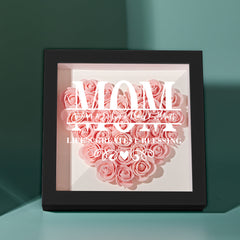 Personalized Flower Shadow Box – Custom Name Frame, Elegant Mother’s Day Gift & Home Décor