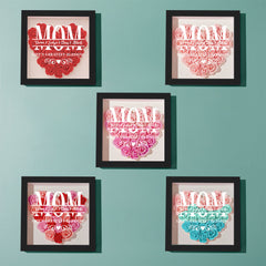 Personalized Flower Shadow Box – Custom Name Frame, Elegant Mother’s Day Gift & Home Décor