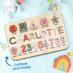 Personalized Wooden Name Puzzle – Custom Educational Toy for Toddlers & Kids