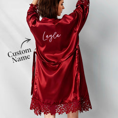 Personalized Embroidered Bride & Bridesmaid Robe – Custom Wedding Day Robes for Bridal Party