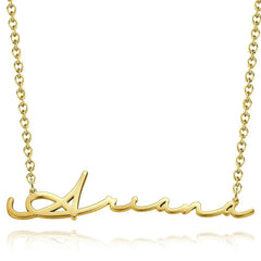 Personalized Signature Name Necklace – Custom Nameplate Jewelry in Gold, Silver & Rose Gold | Elegant Gift for Women