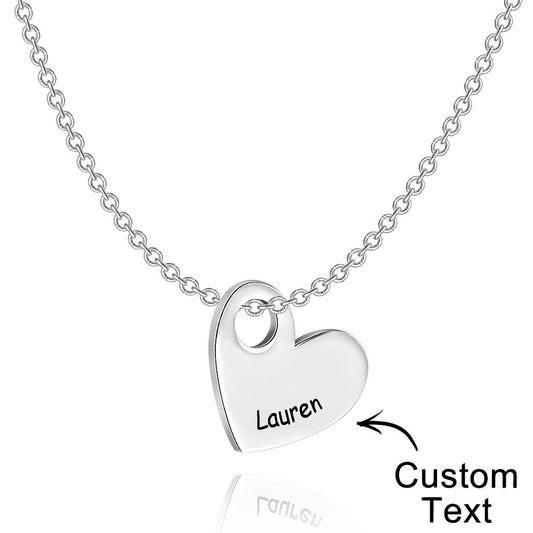 Personalized Love Letter Necklace – Custom Engraved Heart Pendant for Her