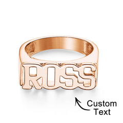 Personalized Engraved Name Ring – Custom Hip-Hop Ring for Men & Women, Bold Statement Jewelry, Gift for Him & Her
