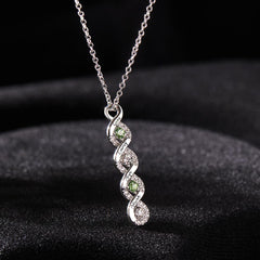 Personalized Engraved Birthstone Infinity Necklace – Custom Name Jewelry for Mothers, Sisters & Loved Ones