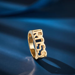 Personalized Engraved Name Ring – Custom Hip-Hop Ring for Men & Women, Bold Statement Jewelry, Gift for Him & Her
