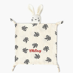 Personalized Baby Soothe Towel Bib & Soft Sleeping Doll – Custom Embroidered Name Gift for Newborns