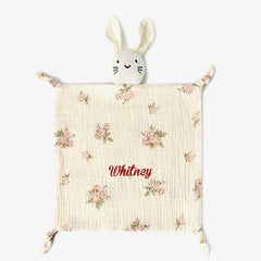 Personalized Baby Soothe Towel Bib & Soft Sleeping Doll – Custom Embroidered Name Gift for Newborns