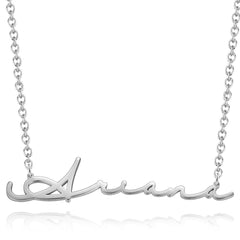 Personalized Signature Name Necklace – Custom Nameplate Jewelry in Gold, Silver & Rose Gold | Elegant Gift for Women