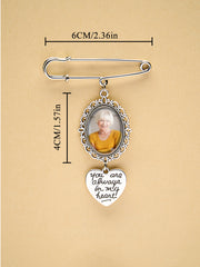 Personalized Angel Wings Memorial Pin – Custom Photo Brooch for Weddings & Special Keepsakes