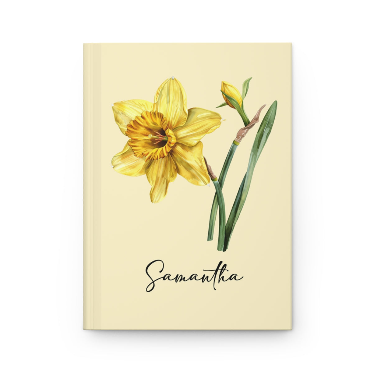 Personalized Hardcover Journal – Custom Floral Initial Notebook for Journaling, Notes & Planning