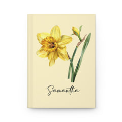Personalized Hardcover Journal – Custom Floral Initial Notebook for Journaling, Notes & Planning